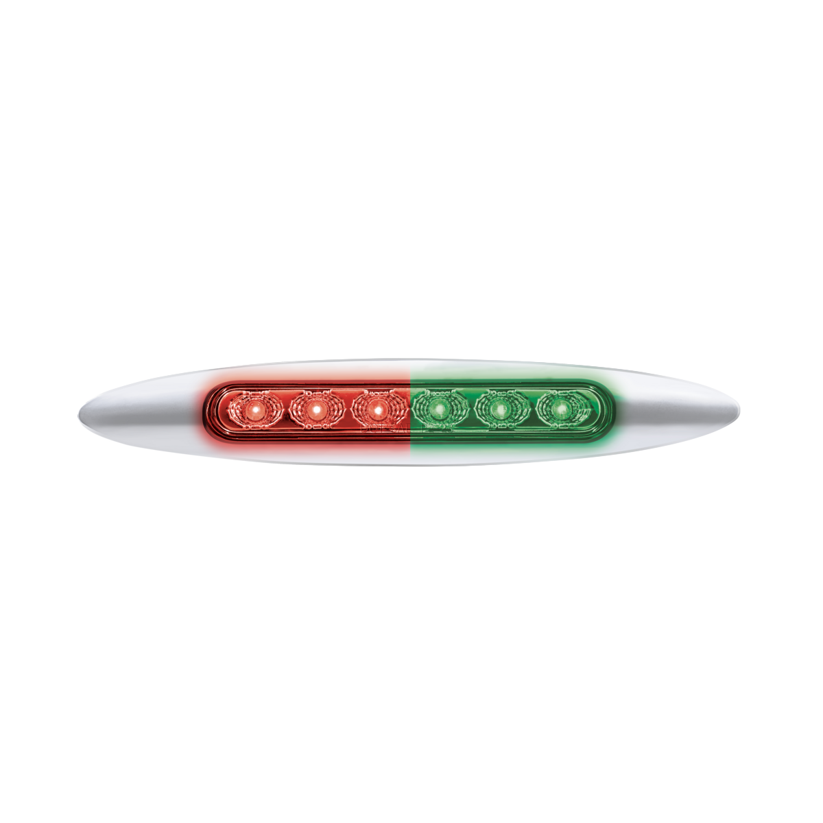 6" Dual Function Double Fury 6 LED Marker Light With Chrome Bezel