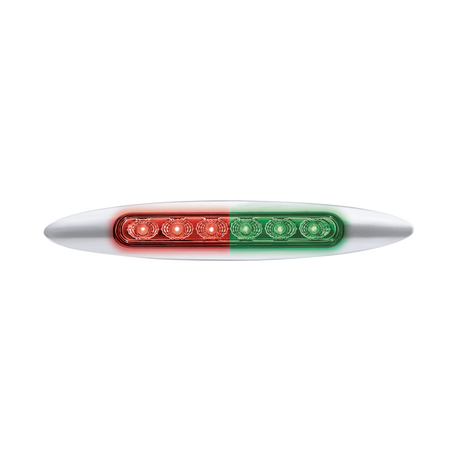 6" Dual Function Double Fury 6 LED Marker Light With Chrome Bezel