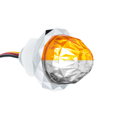 1-1/8 Inch Crystal Watermelon Light Double Fury 4 LED Dual Function