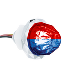 1-1/8 Inch Crystal Watermelon Light Double Fury 4 LED Dual Function