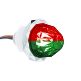 1-1/8 Inch Crystal Watermelon Light Double Fury 4 LED Dual Function