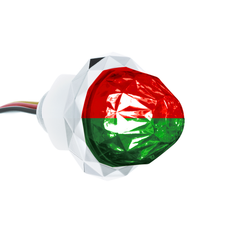 1-1/8 Inch Crystal Watermelon Light Double Fury 4 LED Dual Function