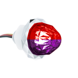 1-1/8 Inch Crystal Watermelon Light Double Fury 4 LED Dual Function