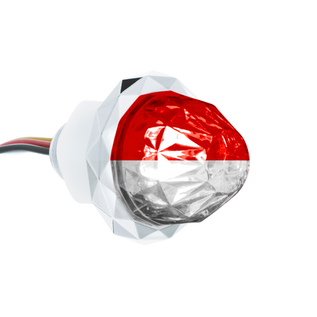 1-1/8 Inch Crystal Watermelon Light Double Fury 4 LED Dual Function