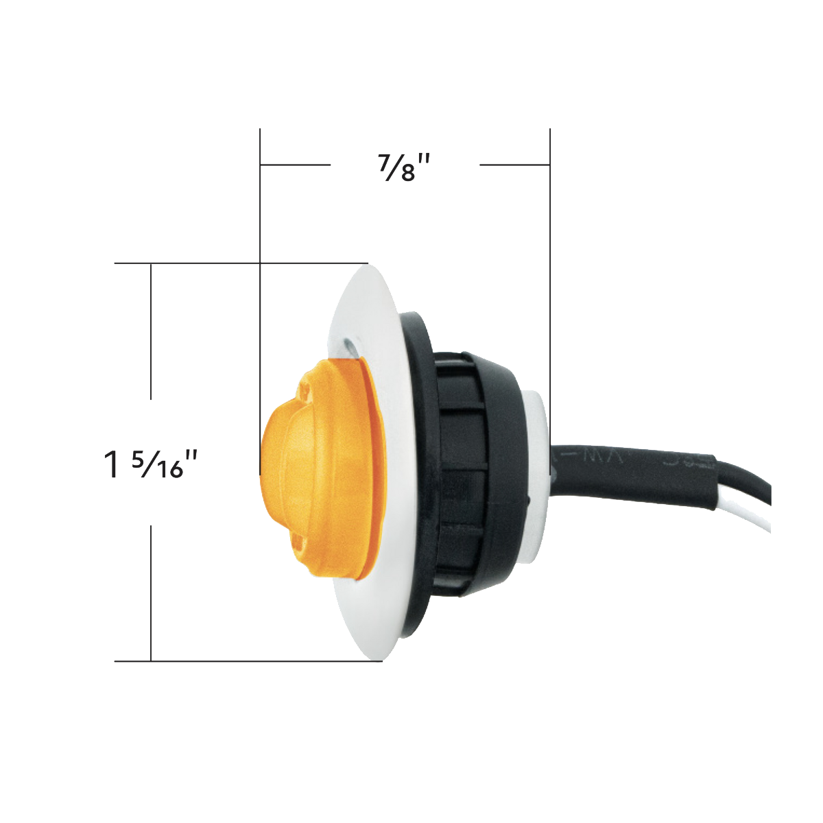 3/4 Inch Mini Light GloLight 2 LED With Stainless Steel Trim