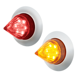 1-1/4 Inch Spike Light With Stainless Steel Bezel, 6 LED Dual Function