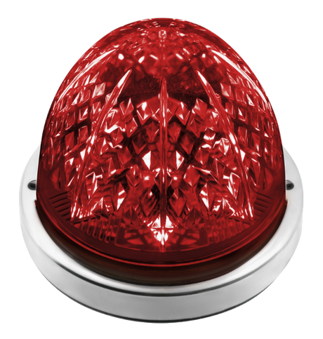 3.5 Inch Watermelon Light With Stainless Steel Bezel - Crystal-Comet 9 LED Dual Function