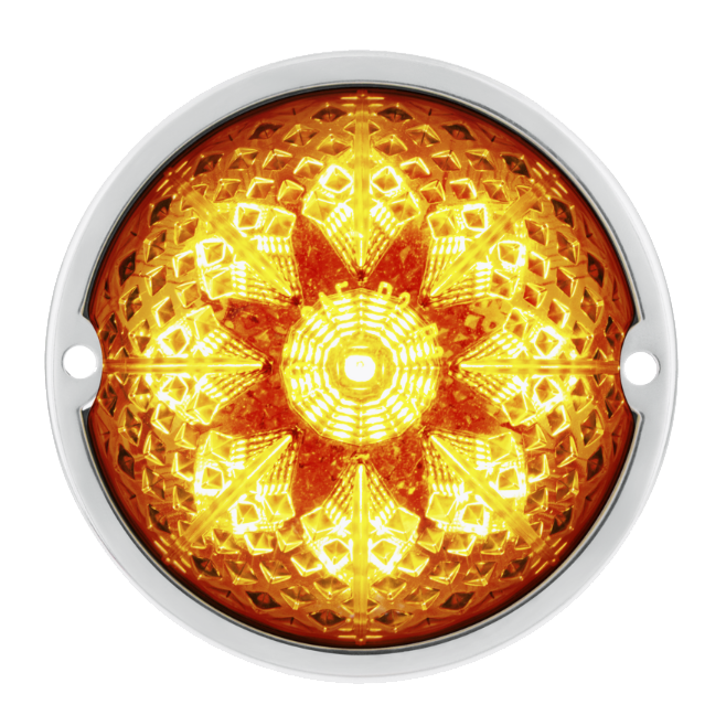 3.5 Inch Watermelon Light With Stainless Steel Bezel - Crystal-Comet 9 LED Dual Function