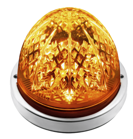 3.5 Inch Watermelon Light With Stainless Steel Bezel - Crystal-Comet 9 LED Dual Function