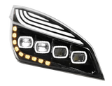 Freightliner Cascadia 2018-2024  - Quad LED Headlight With DRL & Seq. Signal
