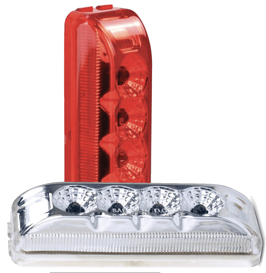 4 Inch Clearance Marker Lights With 4 LEDs and Reflectors - HD Truck Source