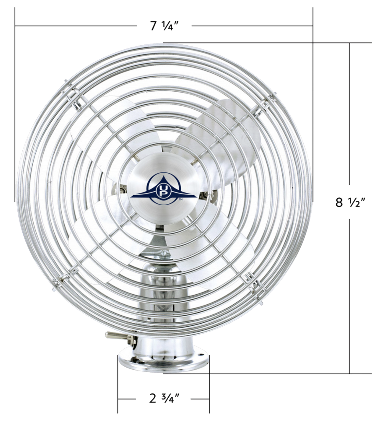 Chrome 6" Heavy Duty Fan - 12V