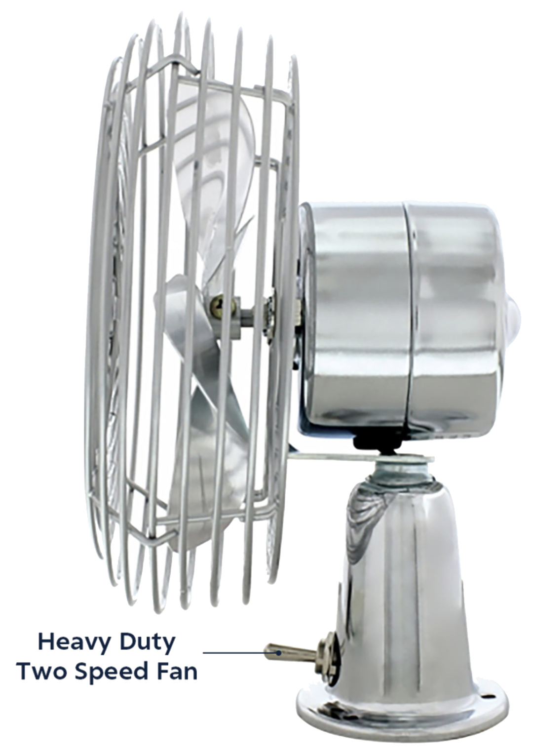 Chrome 6" Heavy Duty Fan - 12V