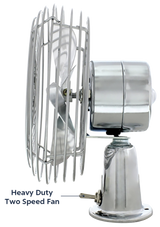 Chrome 6" Heavy Duty Fan - 12V