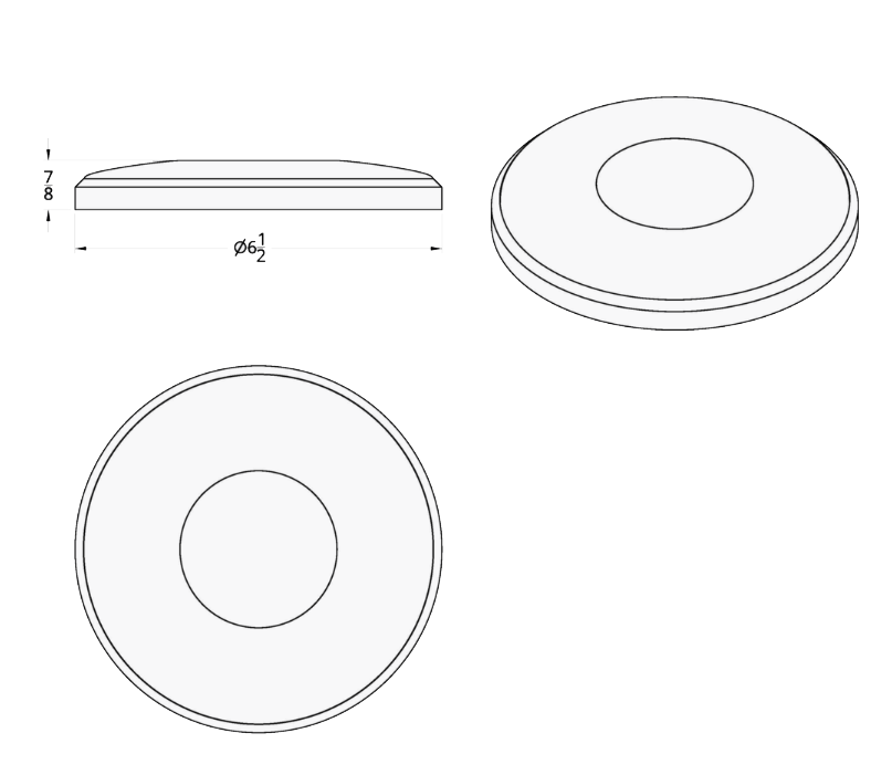 Peterbilt - Chrome 6-1/2" Round Speaker Covers (Pair)