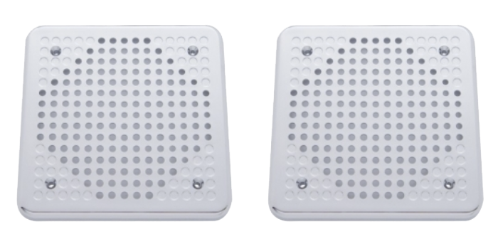 Kenworth - Chrome 5-5/8" Square Speaker Cover - (Pair)