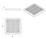 Kenworth - Chrome 5-5/8" Square Speaker Cover - (Pair)