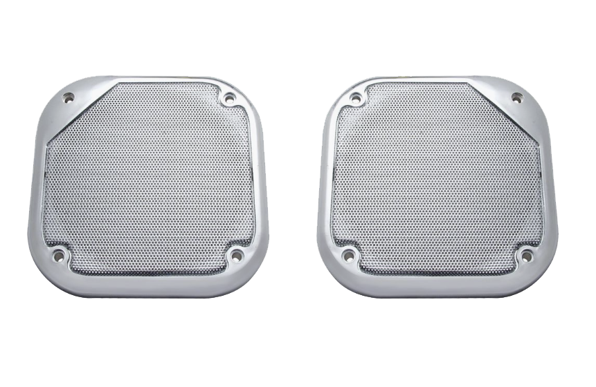 Freightliner & Kenworth Various Models - Chrome 5-1/2" Square Speaker Cover (Pair)