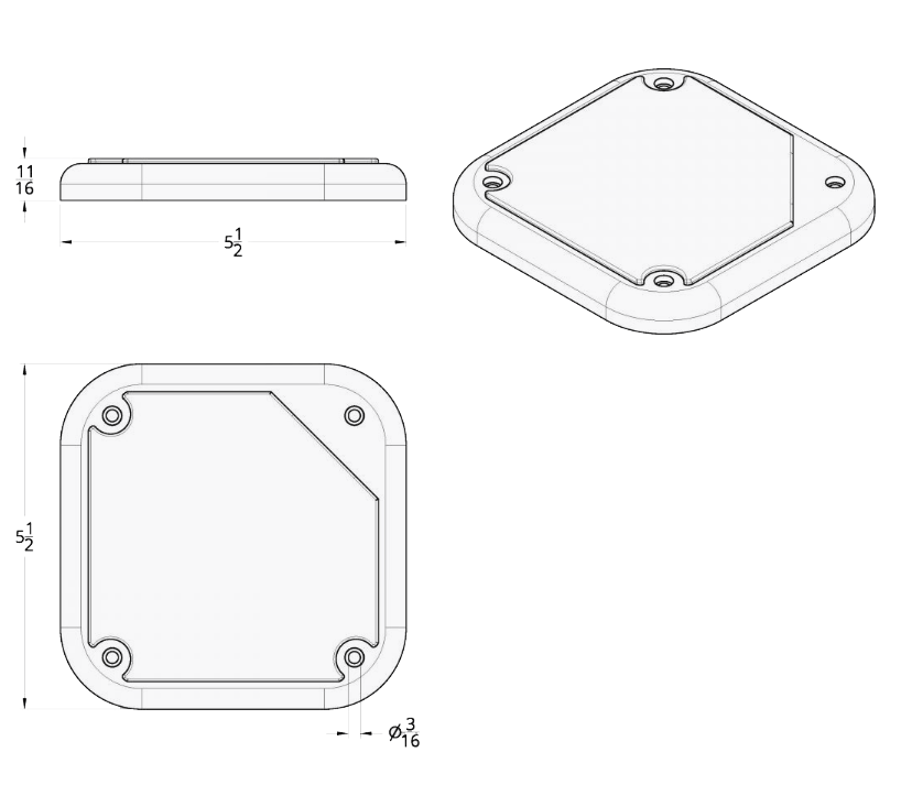 Freightliner & Kenworth Various Models - Chrome 5-1/2" Square Speaker Cover (Pair)