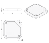 Freightliner & Kenworth Various Models - Chrome 5-1/2" Square Speaker Cover (Pair)