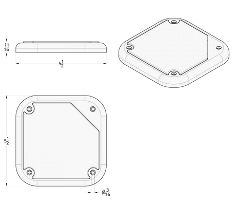 Freightliner & Kenworth Various Models - Chrome 5-1/2" Square Speaker Cover (Pair)