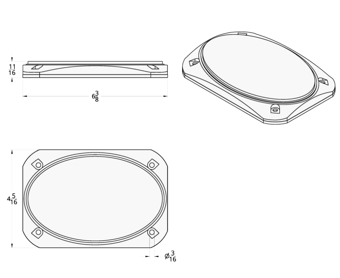 Peterbilt - Chrome 6-3/8" X 4-5/16" Speaker Covers (2-Pack)