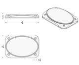 Peterbilt - Chrome 6-3/8" X 4-5/16" Speaker Covers (2-Pack)