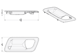 Peterbilt - Chrome Interior Door Handle Trim Pair