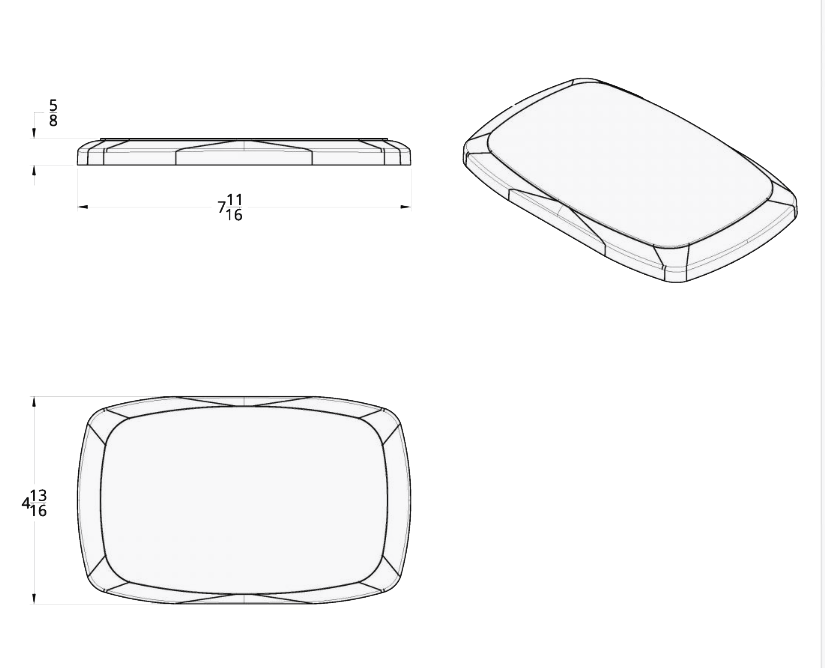 Peterbilt - Chrome Rectangular Speaker Cover (Pair)