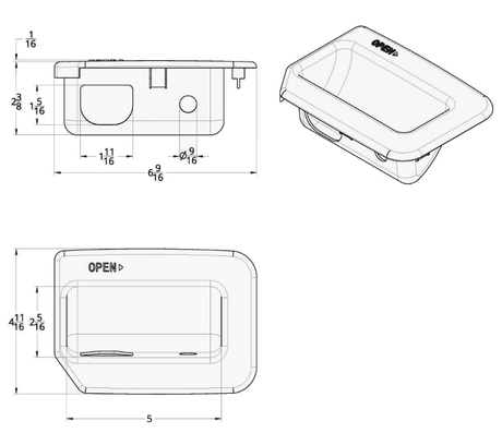 Kenworth & Peterbilt - Chrome Interior Sleeper Door Handle Trim