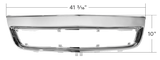 Volvo VNL 2018-2024 - Center Bumper Trim, Chrome or Black