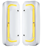 Freightliner Century and Columbia - 48 LED Chrome Mirror Cover With Sequential LED
