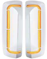 Volvo VNL - 59 LED Chrome Mirror Cover With Sequential LED