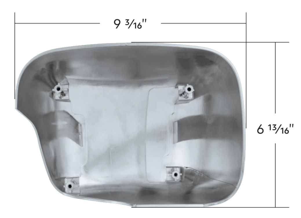 Freightliner Cascadia for 2018 and Up - Chrome Plastic Hood Mirror