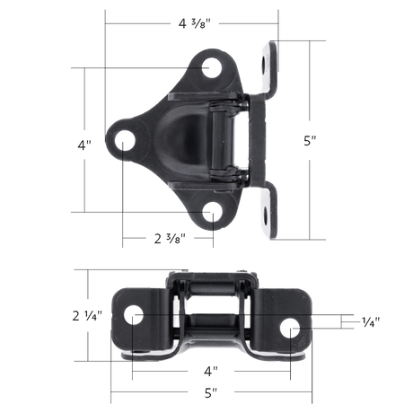 Isuzu NPR (1995-2007) & NPR HD (2003-2007) - Black Painted Steel Door Hinge