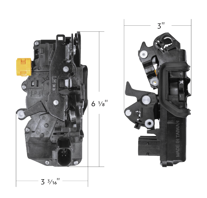 Peterbilt - Door Latch Assembly (5 Pin Motor)