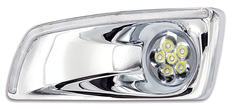 Kenworth T660 (2007-2017) - Fog Lamp Frame With Day Time Running Light & LED Fog Light