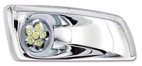 Kenworth T660 (2007-2017) - Fog Lamp Frame With Day Time Running Light & LED Fog Light