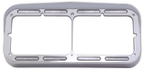 Headlight Bezel Rectangular For Dual 4" x 6" With Visor & 32 Amber LEDs Turn Signal