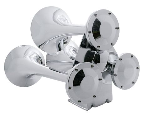 3 Trumpet Chrome Train Horn