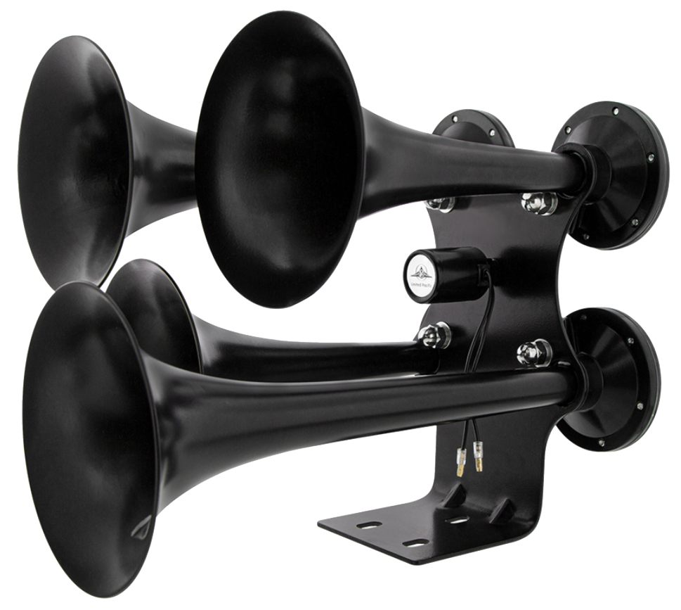 3 Trumpet Black Train Horn Bundle