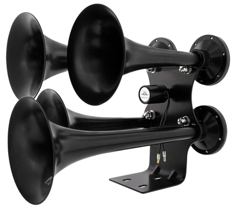 3 Trumpet Black Train Horn Bundle
