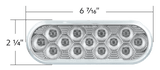 6" Oval Dual Function 13 LED Light - HD Truck Source