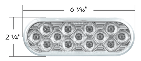 6" Oval Dual Function 13 LED Light - HD Truck Source