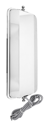 7" X 16" 430 Stainless Steel West Coast Mirror With Convex Lower Mirror-Heated