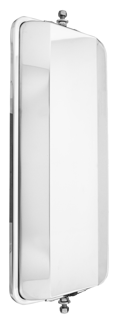 7" X 16" 430 Stainless Steel West Coast Mirror With Convex Lower Mirror
