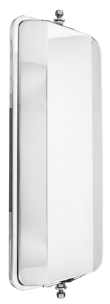 7" X 16" 430 Stainless Steel West Coast Mirror With Convex Lower Mirror