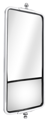 7" X 16" 430 Stainless Steel West Coast Mirror With Convex Lower Mirror