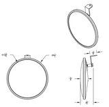 Convex Mirror - 430 Stainless Steel Offset Mounting Stud