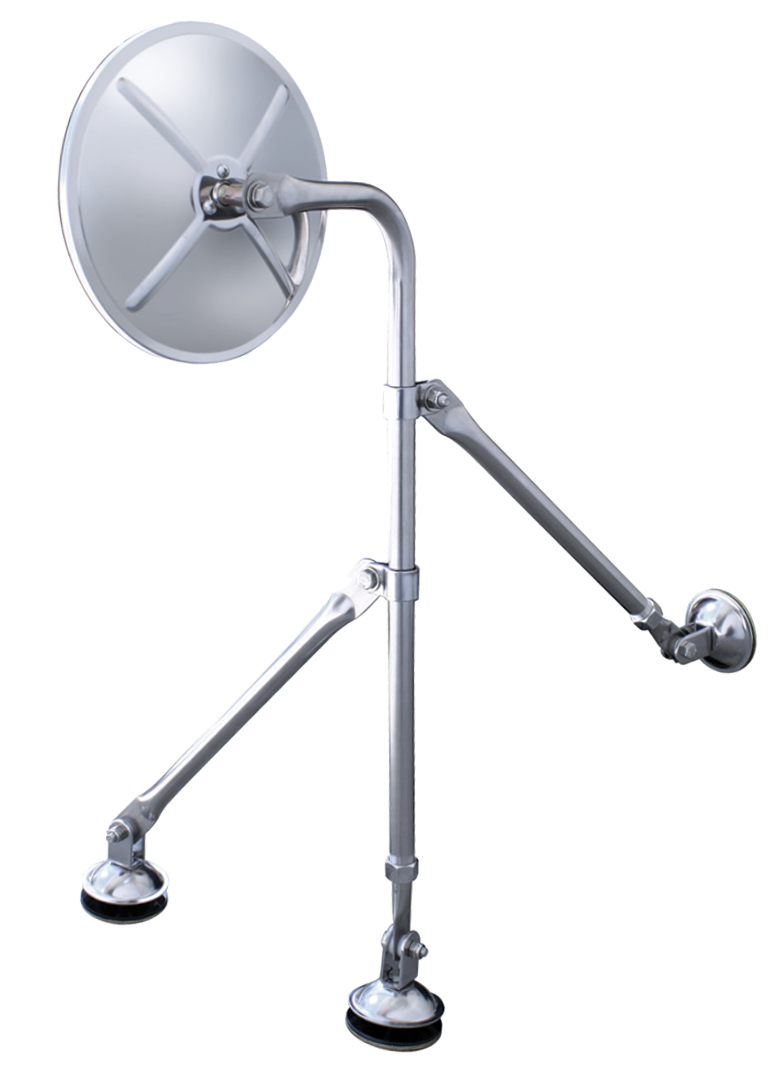 8.5 Inch Convex Mirror With Stainless Tripod Fender Bracket